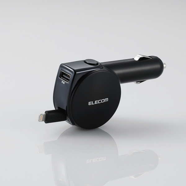 4.8A 巻取りDC充電器 Lightning - MPA-CCL04BK
