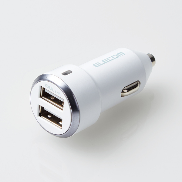 車載充電器（12W・5V/2.4A・2ポート） - MPA-CCU12WH
