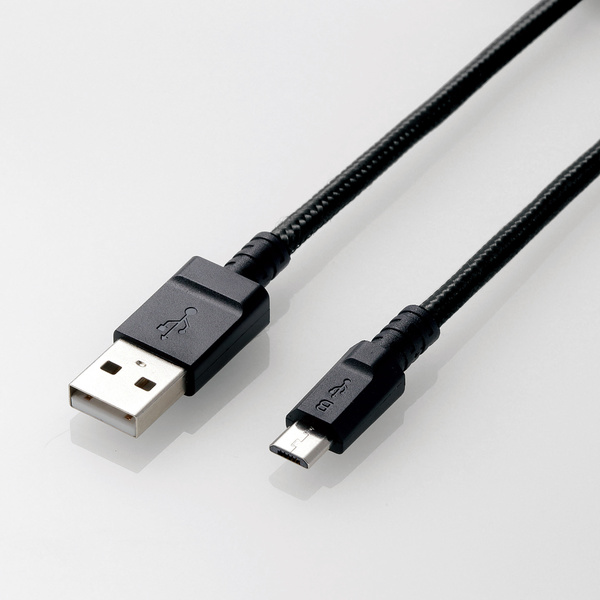 2A対応高耐久microUSBケーブル - MPA-FAMBS2U12BK