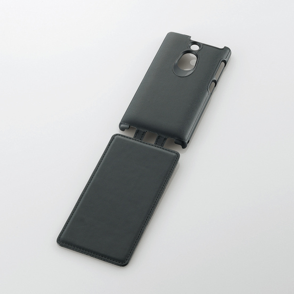 docomo F-01F用レザーカバー（ブラック） - PD-F01FPLFBK