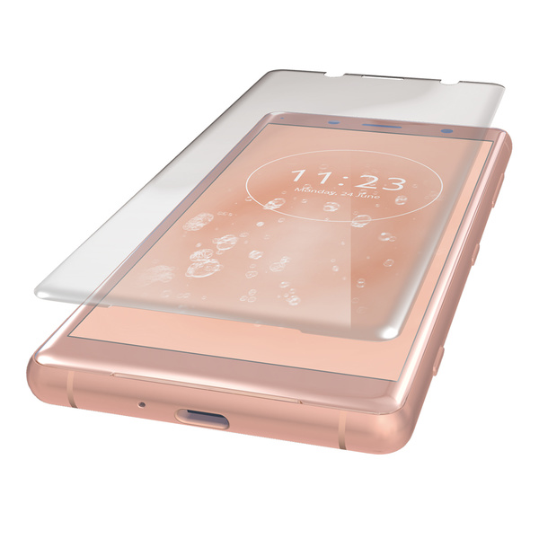 Xperia XZ2 Compact用フルカバーフィルム/衝撃吸収/透明/光沢 - PD