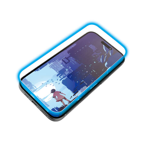 iPhone 16 Pro ガラスフィルム 動画映え ゴリラ0.21mm ブルー