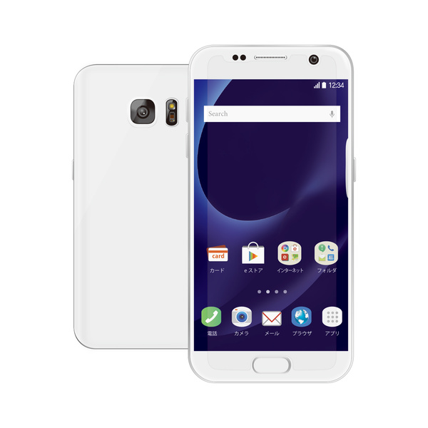 Galaxy S7 Edge用ガラスライクフィルム スムース Pm Gs7eflhpags