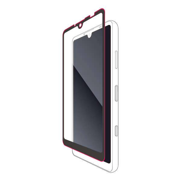 Xperia Ace II フルカバーガラスフィルム/フレーム付 PM-X211FLGFRBK