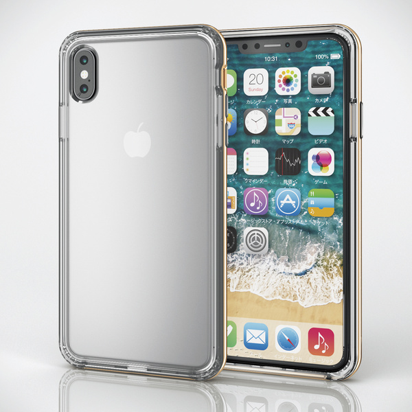 iPhone XS Max用ハイブリッドケース/リング付/極み - PMCA18DHVCRBK