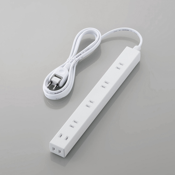 ほこり防止シャッター付きスリムタップ(雷ガード内蔵) - T-NSLK-2620WH
