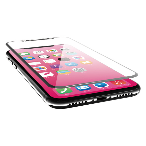 iPhone XR用フルカバーガラスフィルム/フレーム付/BLカット - TH