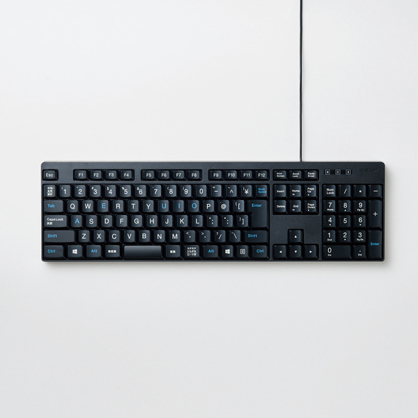 ELECOM 有線キーボード TK-FFCM01BK 有線キーボード - TK-FFCM01BK
