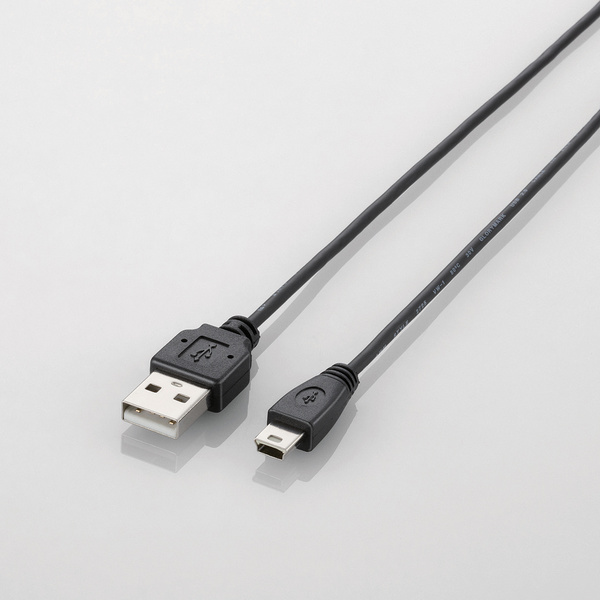 極細USB2.0ケーブル(mini-Bタイプ) - U2C-MXN05BK