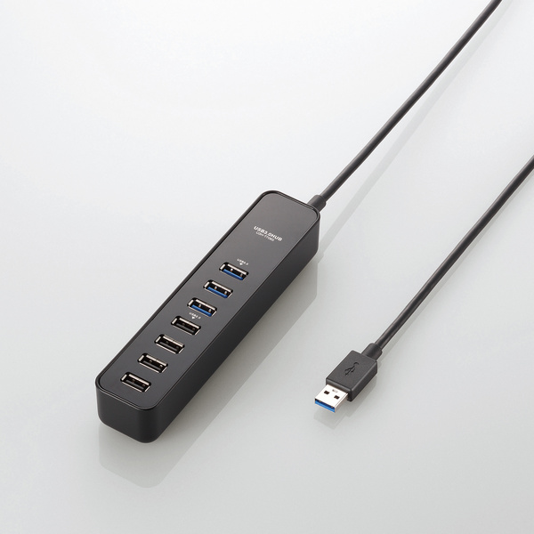 マグネット付きUSB3.0ポート搭載7ポートUSBハブ