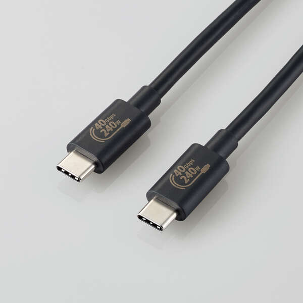 USB4ケーブル(認証品、USB Type-C(TM) to USB Type-C(TM)) USB4-CCPE10NBK