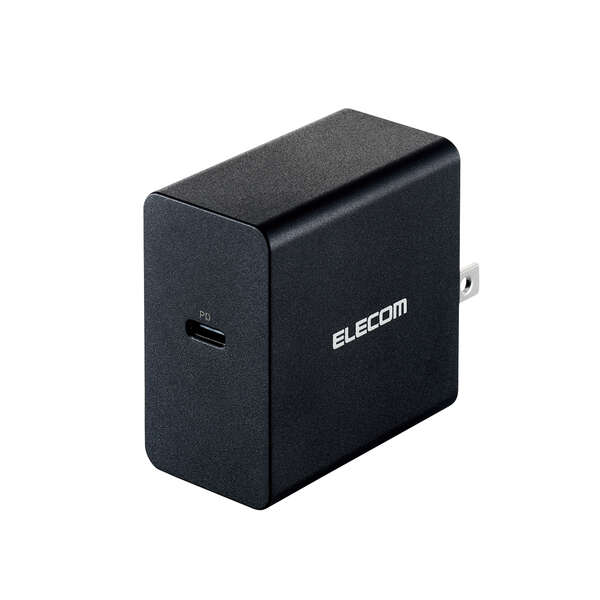 GaN USB PD対応 AC充電器(USB PD45W/Type-Cポート) - ACDC-PD0745BK
