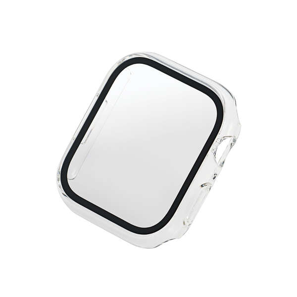 Apple Watch45mm用フルカバーケース プレミアムガラス 高透明 - AW-21AFCGCR