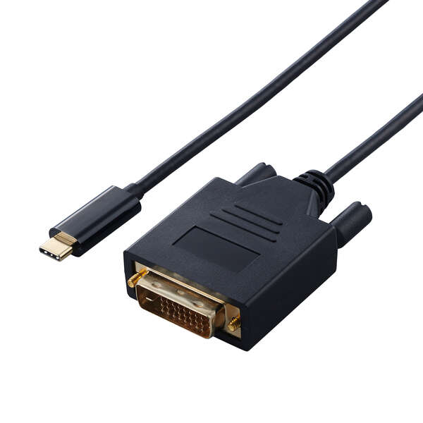 まとめ得 エレコム Type-C映像変換アダプタ TypeC-DVI ブラック AD-CDVIBK x [3個] /l 5個セット エレコム Type-C映像変換アダプタ⁄TypeC-HDMI⁄30Hz
