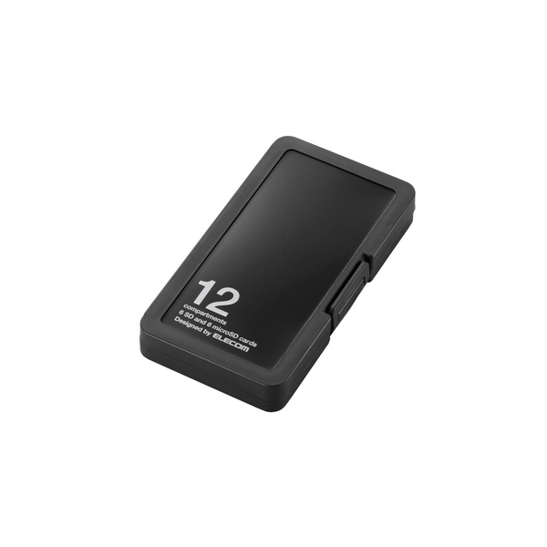 SD/microSDカードケース（プラスチックタイプ） - CMC-SDCPP12BK