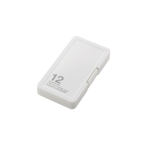 SD/microSDカードケース（プラスチックタイプ） - CMC-SDCPP12WH