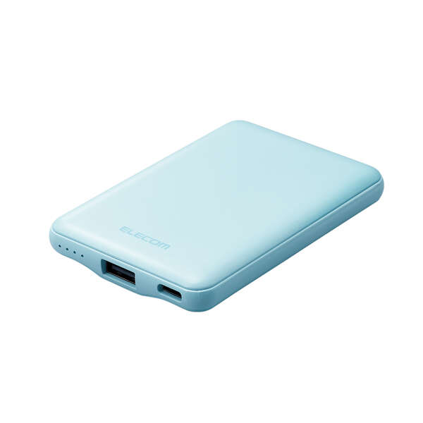 薄型コンパクトモバイルバッテリー(5000mAh/2.4A/Cx1＋Ax1) - DE-C37