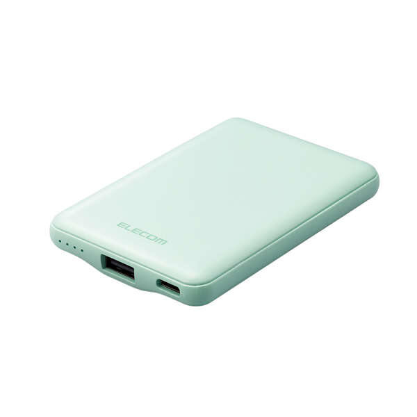 薄型コンパクトモバイルバッテリー(5000mAh/2.4A/Cx1＋Ax1) - DE-C37