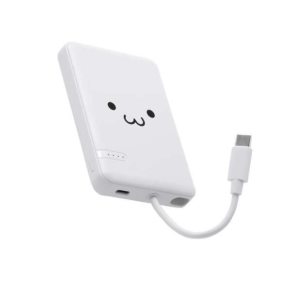 USB Type-C(TM)ケーブル一体モバイルバッテリー(5000mAh/12W) - DE-C62