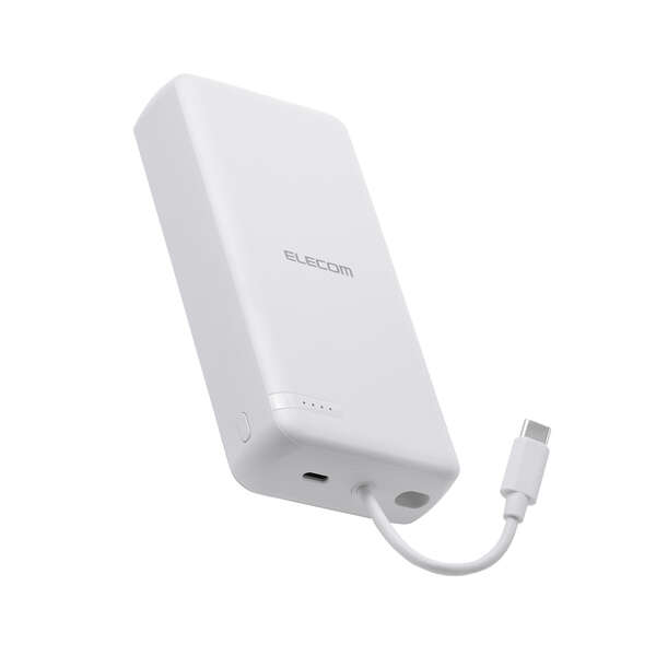 USB Type-C(TM)ケーブル一体モバイルバッテリー(20000mAh/20W) - DE