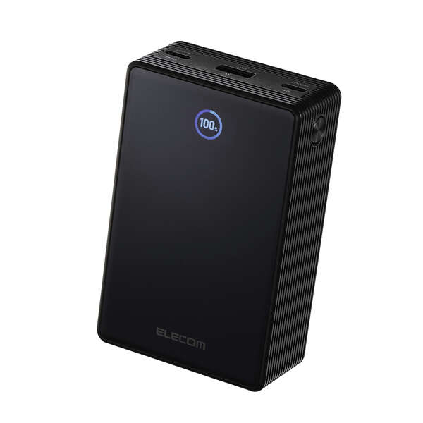 カスタム 現行型バッテリーモデル ジェッター Mチャコールブラック 半固体モバイルバッテリー(20000mAh/67W) - DE-C87-20000BK