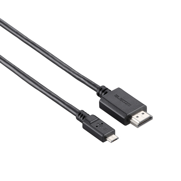 【中古】「未使用品」エレコム MHLケーブル 3.0 (HDMI to microB) 2A超急速充電 TVリモコン対応 3m ブラック DH-MHL3C30BK MHL3.0対応MHLケーブル - DH-MHL3C30BK