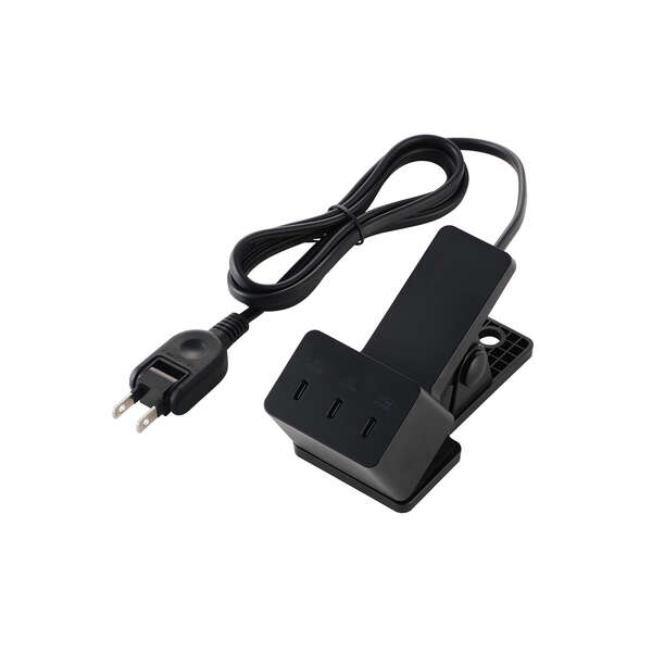クリップ型AC充電器(67W/USB Type-C(TM)×3) - EC-AC11767BK