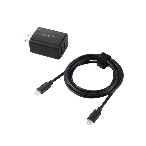 USB Power Delivery 20W AC充電器(C×1+A×1)C-Cケーブル1.5m付 - EC