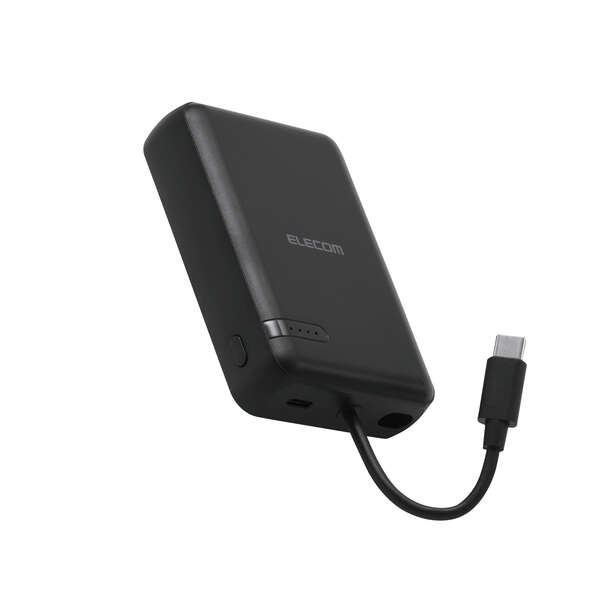USB Type-C(TM)ケーブル一体モバイルバッテリー(10000mAh/20W) - EC-C34BK