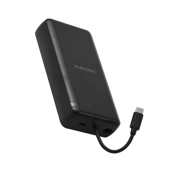 USB Type-C(TM)ケーブル一体モバイルバッテリー(20000mAh/20W) - EC-C35BK