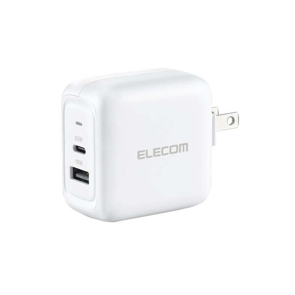 USB Power Delivery 65W AC充電器(65W/C×1、A×1) - EC-YAC02WH