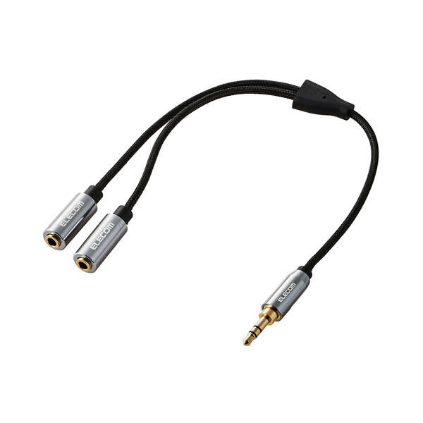 オーディオケーブル　2m 2本 オーディオケーブル／2m／3.5mm 3極ミニプラグ／オス-オス