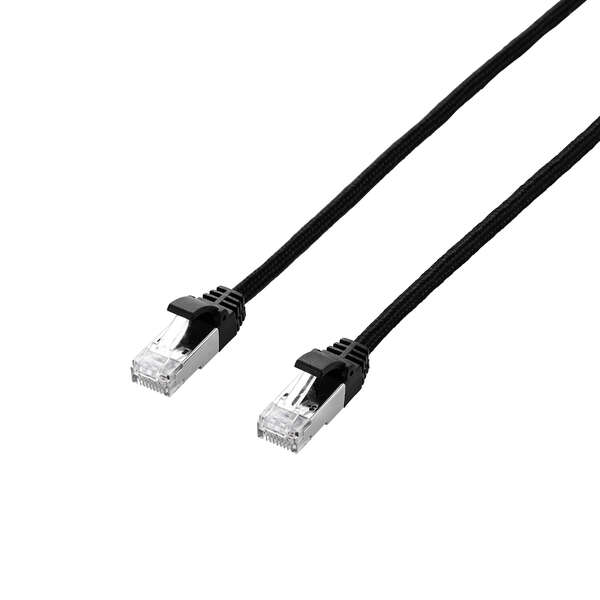 Cat8 LANケーブル(メッシュ) - ECLD-OCM/BK70