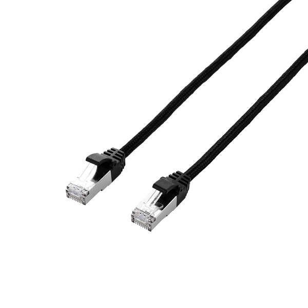 Cat7 LANケーブル(メッシュ) - ECLD-TWSM/BK70