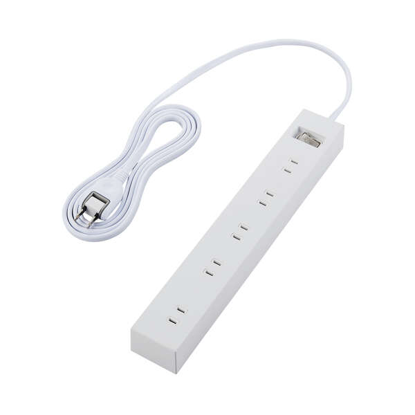 5個口のe 一括スイッチ付き上面5口+側面5口タップ2.0m - ECT-1520WH