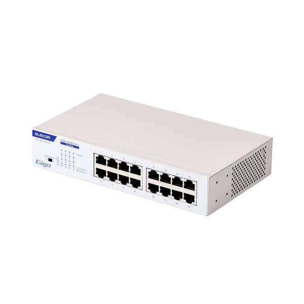 エレコム　EHB-UG2C16-PL PoEアンマネージスイッチ　16ポート レイヤー2 Giga対応 PoE アンマネージスイッチ - EHB-UG2C16-PL