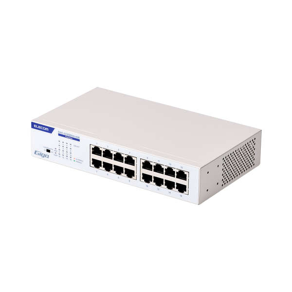 Giga対応16ポートスイッチ(金属筐体 電源内蔵) - EHC-G16MN4-HW