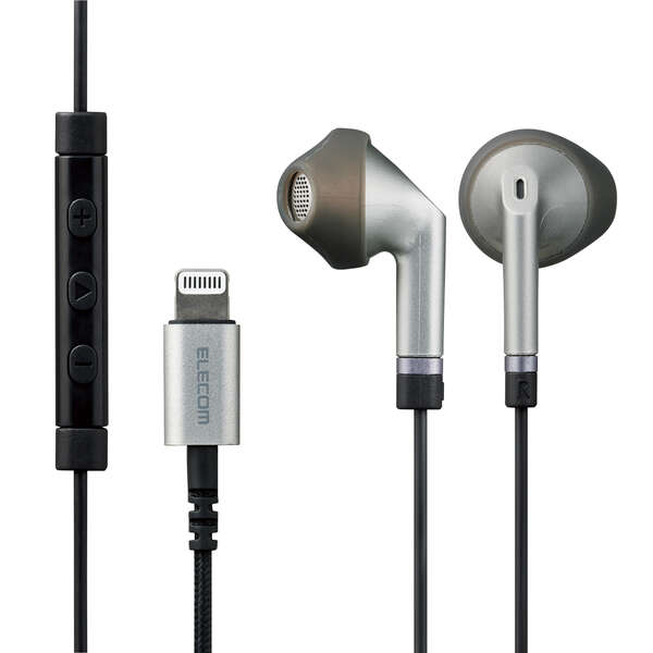 高耐久マイク付きセミオープンライトニングイヤホン - EHP-LFS10IMSV