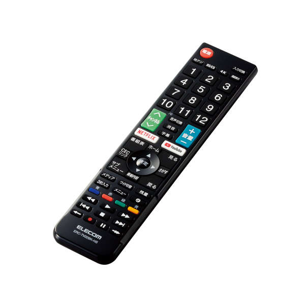 かんたんTVリモコン ハイセンス用 ブラック - ERC-TV02BK-HS