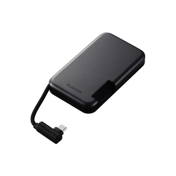 iPhone向けケーブル一体型/収納式 外付けSSD 500GB/マグネット付