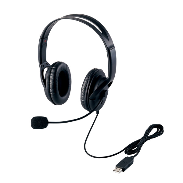 USBヘッドセット（両耳大型オーバーヘッドタイプ） - HS-HP28UBK