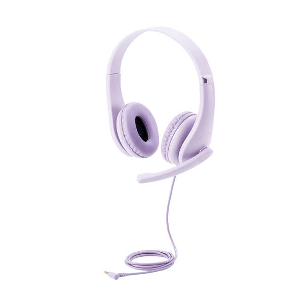 子ども用ヘッドセット 有線 4極ミニプラグ 両耳 マイクアーム付 子ども用ヘッドセット 有線 4極ミニプラグ 両耳 マイクアーム付
