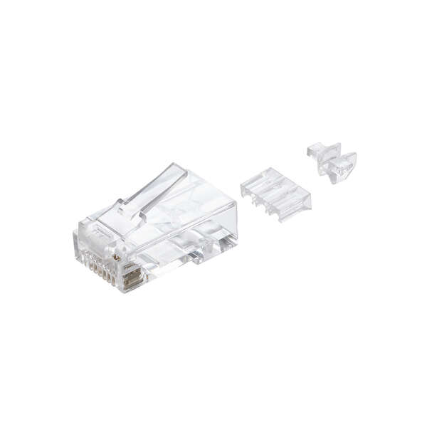 自作用RJ45コネクター(ガイドパーツ付き/10個入り) - LD-6RJ45T10/L