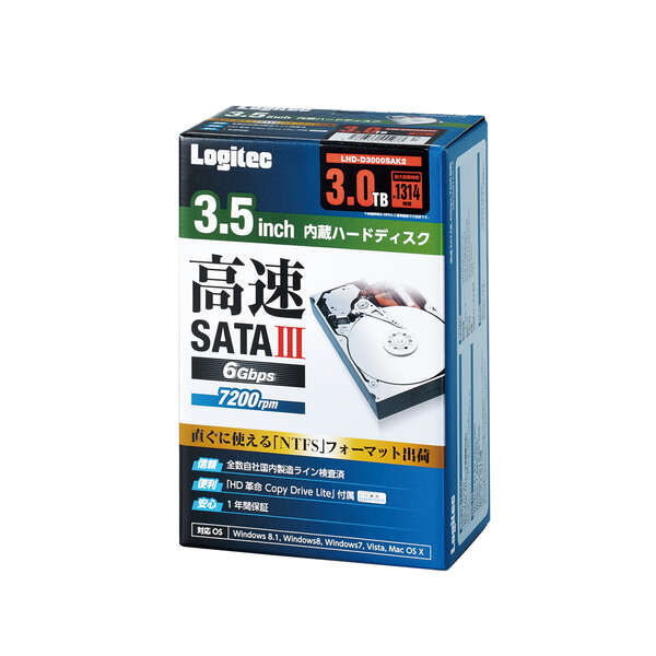 3.5インチ内蔵HDD - LHD-D3000SAK2