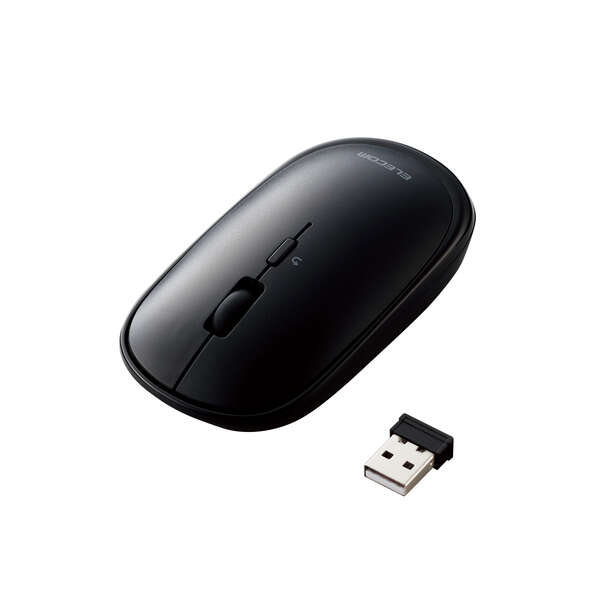 薄型2.4GHｚ無線マウス“Slint”4ボタン - M-TM10DBBK/EC