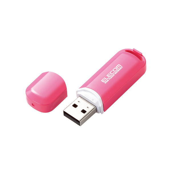キャップ式USB2.0メモリ(ピンク)16GB - MF-HCBU216GPN