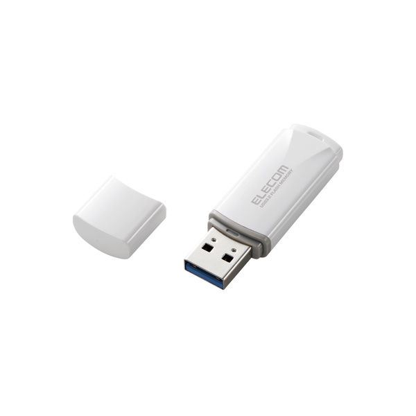 キャップ式USB3.2 Gen1メモリ（ホワイト）128GB - MF-HTU3B128GWH
