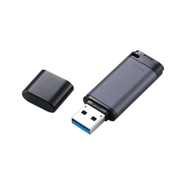 エレコム USBメモリ キャップ式 USB 5Gbps 256GB USB3.2(Gen1) Type-A アルミ素材 ゴールド ┃MF-RCU3256GGD キャップ式 USB 5Gbps USBメモリ - MF-RCU3256GBK