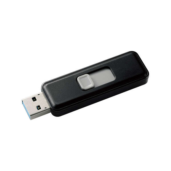 スライド式 USB3.2(Gen1)メモリ(ブラック) - MF-SSU3064GBK