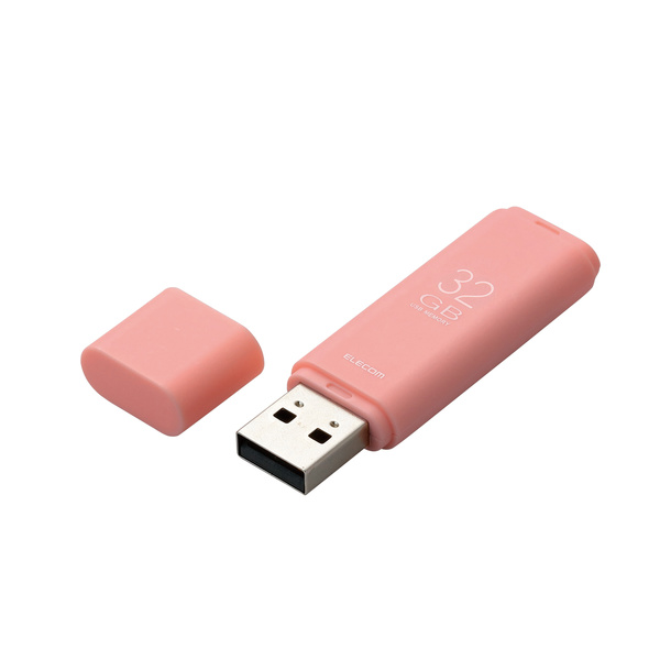 キャップ式USBメモリ（ピンク）32GB - MF-TKU2A32GPN